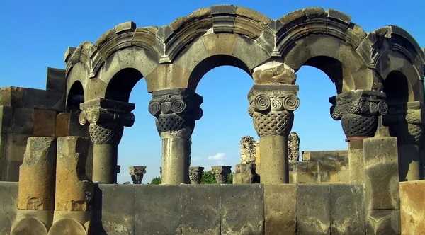 Rovine Della Cattedrale Zvartnots Del Vii Secolo Armenia — Foto Stock