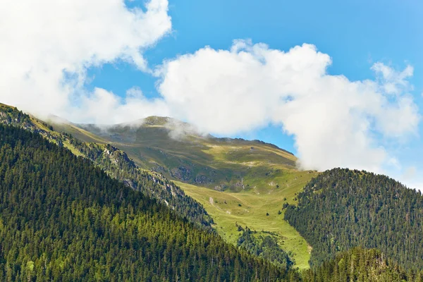Hermoso paisaje montañoso matutino en las montañas del Cáucaso . — Foto de Stock