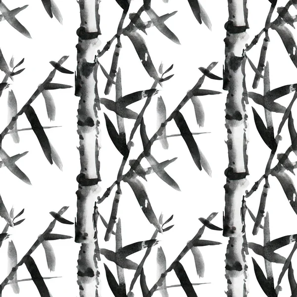 Elegant seamless pattern with watercolor  bamboo plants, design elements. Floral pattern for invitations, greeting cards, scrapbooking, print, gift wrap, manufacturing, textile. 