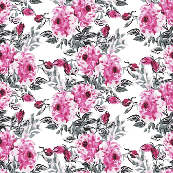 Şakayık çiçekleri ve tasarım elementleri olan zarif, pürüzsüz bir desen. Davetiyeler, kartlar, baskı, hediye paketi, imalat, tekstil, kumaş, duvar kağıtları için çiçek deseni