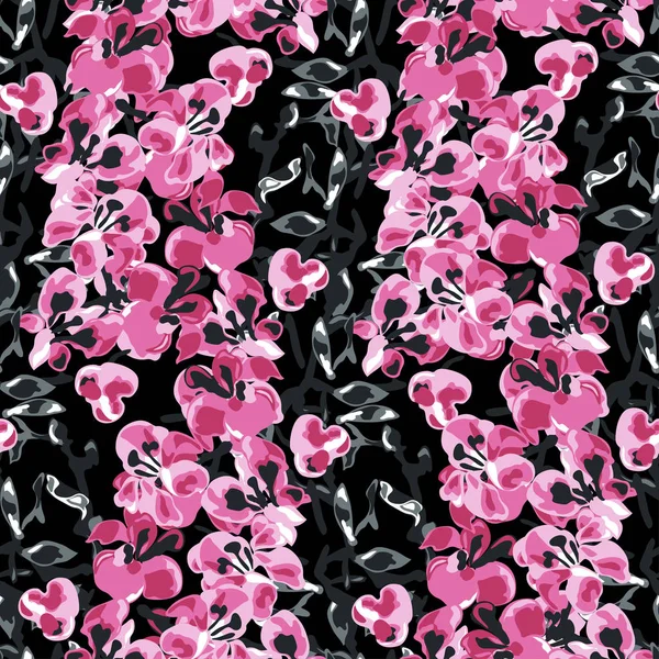 Elegant Seamless Pattern Sakura Flowers Design Elements Floral Pattern Invitations — Stock Vector