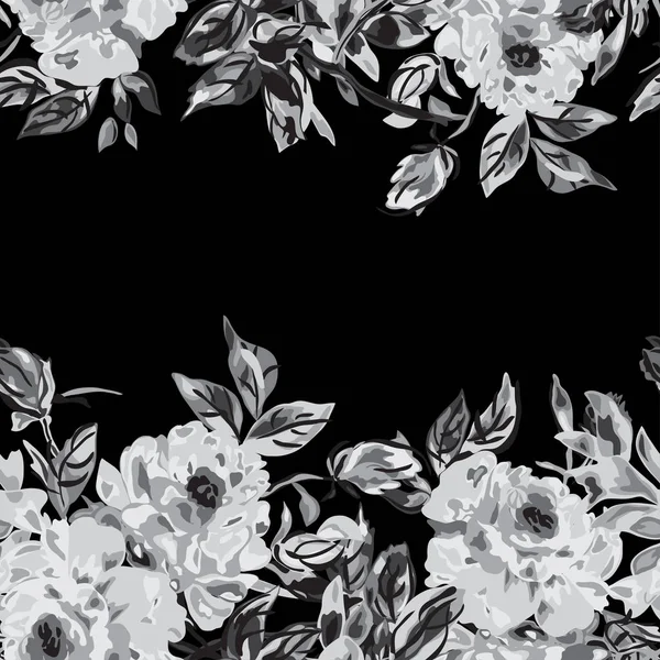 Élégant Motif Sans Couture Avec Des Fleurs Pivoine Des Éléments — Image vectorielle