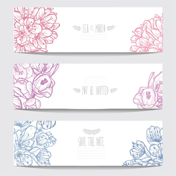 Tarjetas Elegantes Con Flores Decorativas Clivia Elementos Diseño Puede Utilizar — Vector de stock