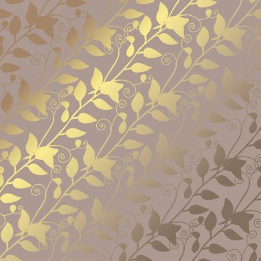 Elle çizilmiş dekoratif yaprakları, tasarım öğeleri ile zarif altın desen. Çiçek desenli davetiye, tebrik kartları, scrapbooking, baskı, hediye paketi, üretim için