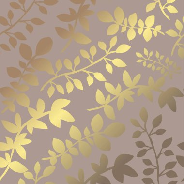 Elle çizilmiş dekoratif yaprakları, tasarım öğeleri ile zarif altın desen. Çiçek desenli davetiye, tebrik kartları, scrapbooking, baskı, hediye paketi, üretim için