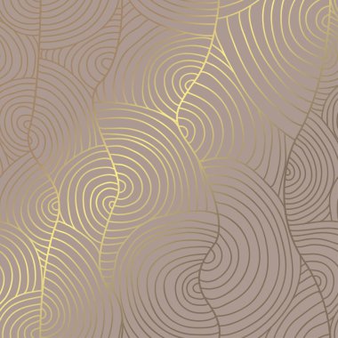 Elle çizilmiş dekoratif dalgalar, tasarım öğeleri ile zarif altın desen. Çiçek desenli davetiye, tebrik kartları, scrapbooking, baskı, hediye paketi, üretim için