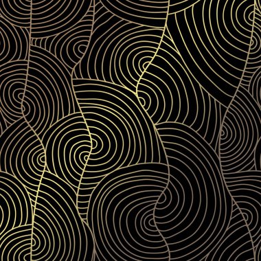 Elle çizilmiş dekoratif dalgalar, tasarım öğeleri ile zarif altın desen. Çiçek desenli davetiye, tebrik kartları, scrapbooking, baskı, hediye paketi, üretim için