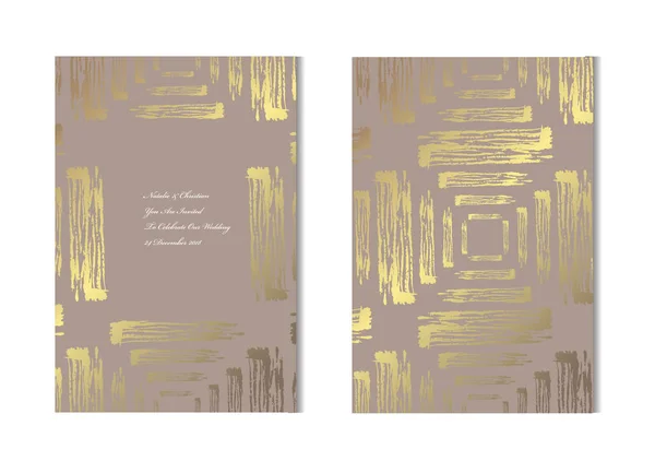 Elegantní Zlaté Karty Grunge Dekorace Designové Prvky Lze Použít Pro — Stockový vektor