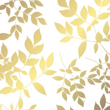 Elle çizilmiş dekoratif yaprakları, tasarım öğeleri ile zarif altın desen. Çiçek desenli davetiye, tebrik kartları, scrapbooking, baskı, hediye paketi, üretim için