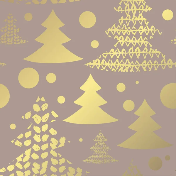 Χειμερινό Μοτίβο Χρυσή Χριστουγεννιάτικα Δέντρα Σχεδιαστικά Στοιχεία Μπορεί Χρησιμοποιηθεί Για — Διανυσματικό Αρχείο
