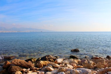 21 Aralık 2018, Pire, Attica, Yunanistan. Saronic Gulf view. Popüler turistik Avrupa hedef. Manzara. Deniz manzarası