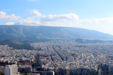 22 Aralık 2018, Atina, Attica, Yunanistan. Lycabettus Mount Atina'dan şehir manzarası. Popüler turistik Avrupa hedef