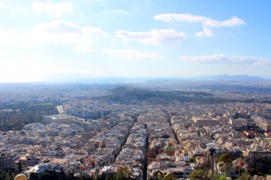 22 Aralık 2018, Atina, Attica, Yunanistan. Lycabettus Mount Atina'dan şehir manzarası. Popüler turistik Avrupa hedef