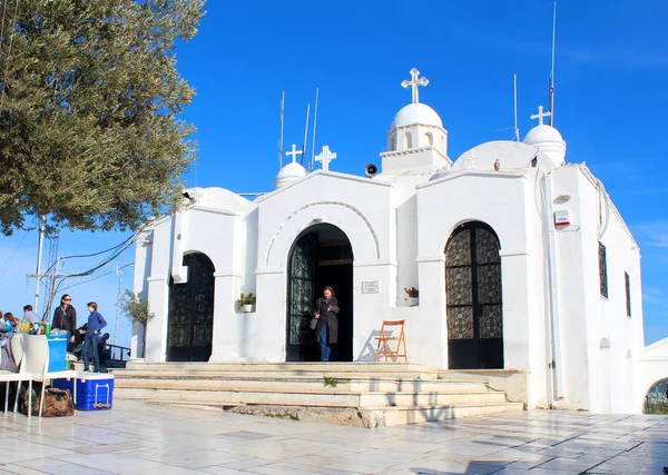 Diciembre 2018 Atenas Ática Grecia Iglesia San Jorge Licabeto Cima — Foto de Stock