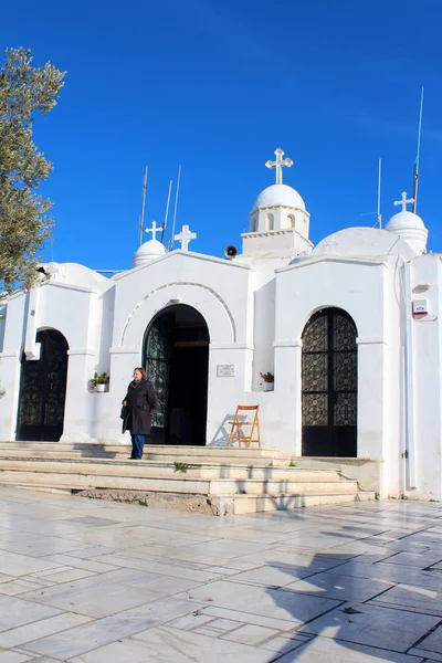 Diciembre 2018 Atenas Ática Grecia Iglesia San Jorge Licabeto Cima — Foto de Stock