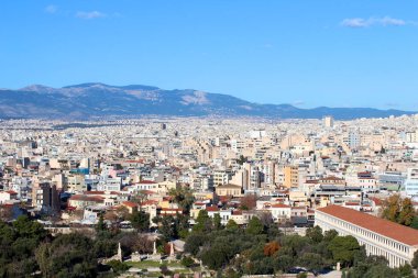 23 Aralık 2018, Atina, Attica, Yunanistan. Atina şehir manzaralı. Popüler turistik Avrupa hedef