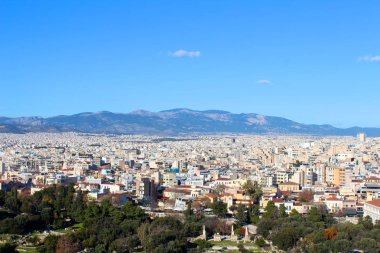 23 Aralık 2018, Atina, Attica, Yunanistan. Atina şehir manzaralı. Popüler turistik Avrupa hedef