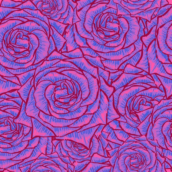 Elegantní Bezešvý Vzor Růžovými Květy Designové Prvky Květinový Vzor Pro — Stockový vektor