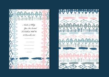 Zarif kartları grunge dekorasyon, tasarım öğeleri ile. Düğün, bebek duş, anneler günü, Sevgililer günü, Doğum günü, rsvp kartları, davetiyeler, tebrik için kullanılabilir