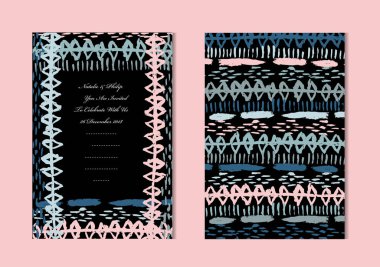 Zarif kartları grunge dekorasyon, tasarım öğeleri ile. Düğün, bebek duş, anneler günü, Sevgililer günü, Doğum günü, rsvp kartları, davetiyeler, tebrik için kullanılabilir