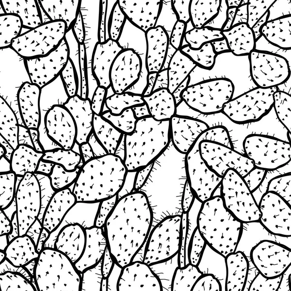 Elegantes Nahtloses Muster Mit Kakteenpflanzen Designelementen Blumenmuster Für Einladungen Karten — Stockvektor