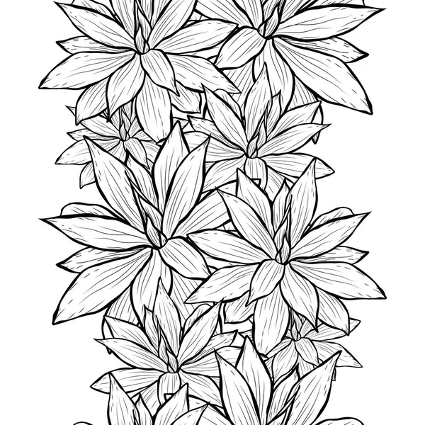 Elegantes Nahtloses Muster Mit Saftigen Pflanzen Designelementen Blumenmuster Für Einladungen — Stockvektor