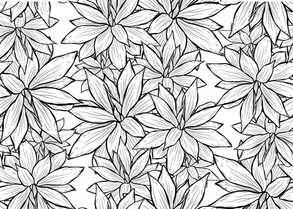 Elegant Naadloos Patroon Met Sappige Planten Design Elementen Bloemen Patroon — Stockvector