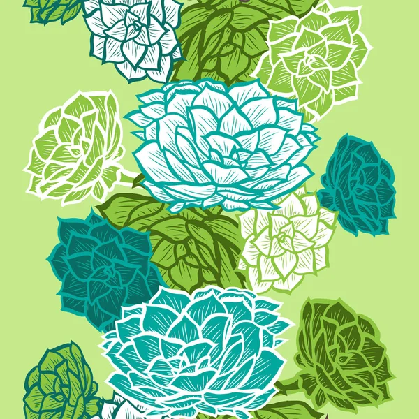 Echeveria 디자인 요소와 우아한 패턴입니다 초대장 Succulents — 스톡 벡터