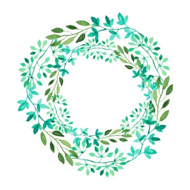 Zarif suluboya çiçek çelenk, tasarım öğesi. Kullanılabilir düğün, bebek duş, anneler günü, Sevgililer günü, rsvp, Doğum günü kartları, davetiyeler için. Boyalı çiçekler