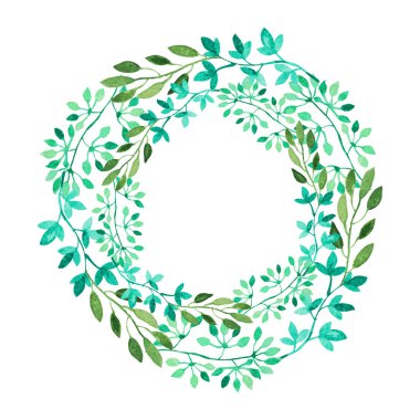 Zarif suluboya çiçek çelenk, tasarım öğesi. Kullanılabilir düğün, bebek duş, anneler günü, Sevgililer günü, rsvp, Doğum günü kartları, davetiyeler için. Boyalı çiçekler