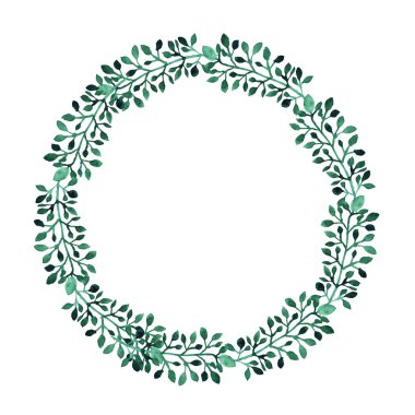 Zarif suluboya çiçek çelenk, tasarım öğesi. Kullanılabilir düğün, bebek duş, anneler günü, Sevgililer günü, rsvp, Doğum günü kartları, davetiyeler için. Boyalı çiçekler