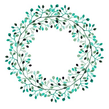 Zarif suluboya çiçek çelenk, tasarım öğesi. Kullanılabilir düğün, bebek duş, anneler günü, Sevgililer günü, rsvp, Doğum günü kartları, davetiyeler için. Boyalı çiçekler