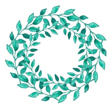 Zarif suluboya çiçek çelenk, tasarım öğesi. Kullanılabilir düğün, bebek duş, anneler günü, Sevgililer günü, rsvp, Doğum günü kartları, davetiyeler için. Boyalı çiçekler