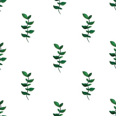 Yapraklı suluboya dalları ve tasarım elementleri olan zarif, pürüzsüz bir desen. Davetiyeler için çiçek deseni, tebrik kartları, hatıra defteri, baskı, hediye paketi, imalat