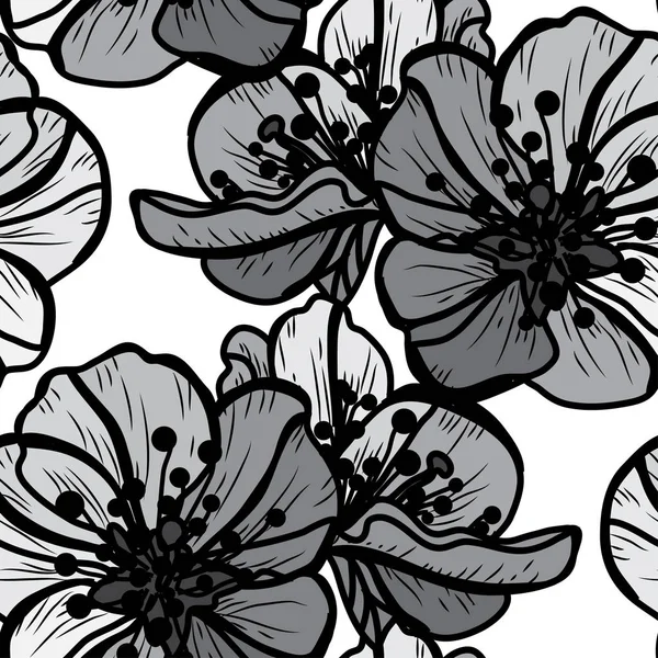 Motif floral sans couture — Image vectorielle