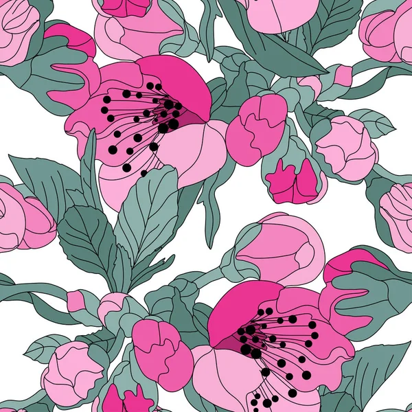 Floral seamless pattern — Stock Vector