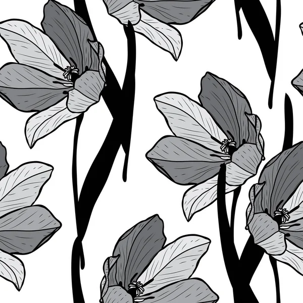 Bloemen naadloos patroon — Stockvector