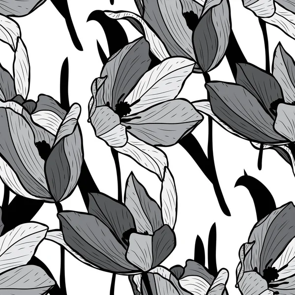 Motif floral sans couture — Image vectorielle