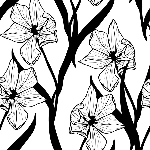 Bloemen naadloos patroon — Stockvector