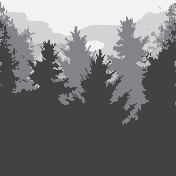 Köknar ağaçları seamless modeli — Stok Vektör
