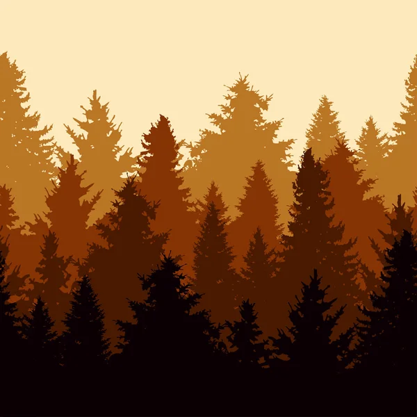 杉木树无缝模式 — 图库矢量图片