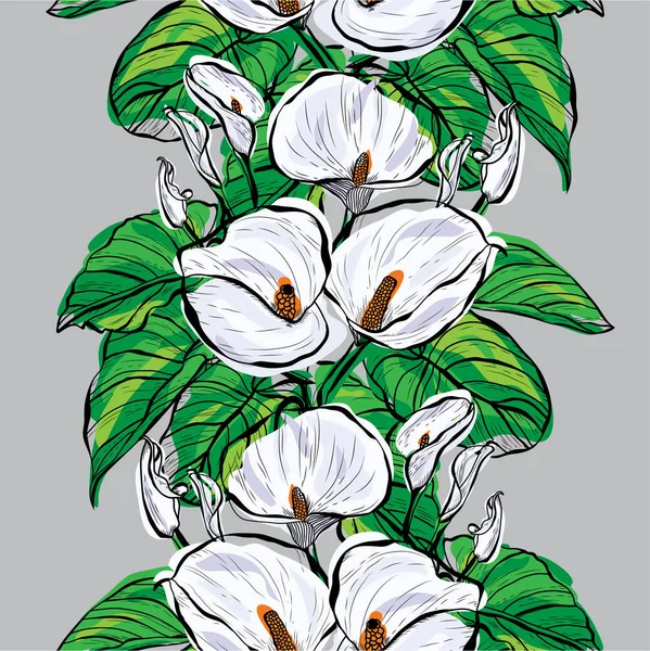 Patrón sin costura floral — Vector de stock