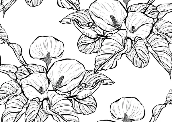 Bloemen naadloos patroon — Stockvector