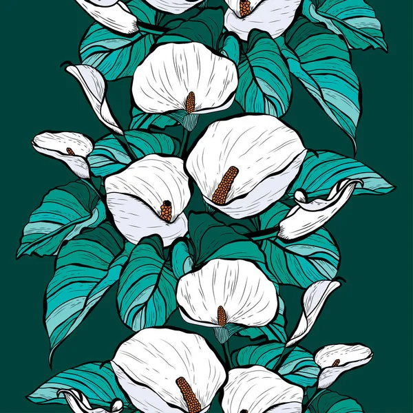 Patrón sin costura floral — Vector de stock