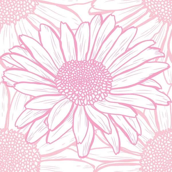 Bloemen naadloos patroon — Stockvector