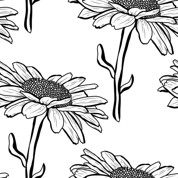 Blommigt sömlöst mönster — Stock vektor