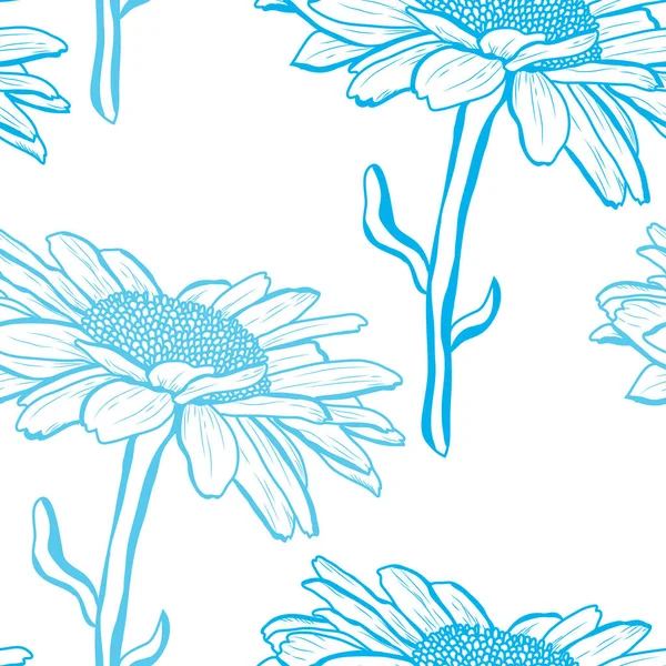 Bloemen naadloos patroon — Stockvector