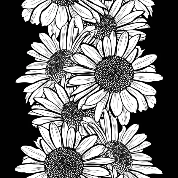 Bloemen naadloos patroon — Stockvector