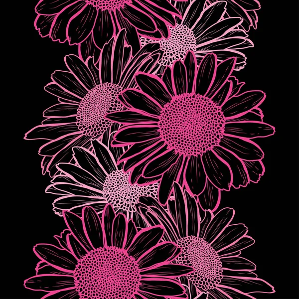 Motif floral sans couture — Image vectorielle