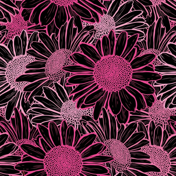 Motif floral sans couture — Image vectorielle